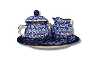 035 286 Bunzlau Roomstel Kleine Suikerpot&Melkkannetje 2615X